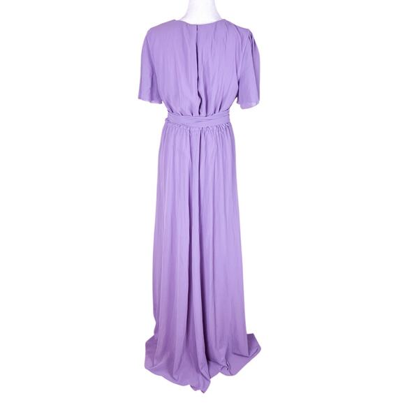 Jessakae Eloise Lilac Purple Belted Maxi Dress Bridesmaid Size Large NWT *Read* - Picture 5 of 11